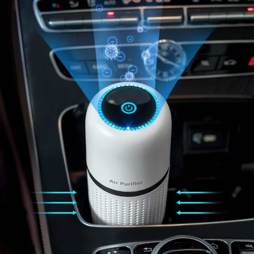 Purificator de Aer pentru Mașină Portabil – Ionizator Silențios & Reîncărcabil USB