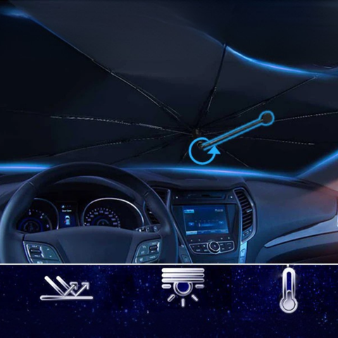 Slnečná clona na čelné sklo – Ochrana proti UV žiareniu a teplu