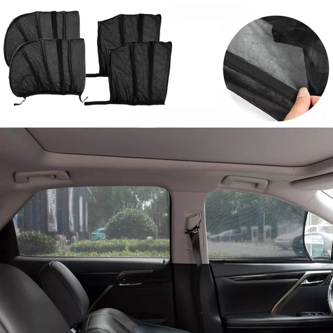 Lot De 4 Pare-Soleil Voiture – Protection Complète Des Fenêtres