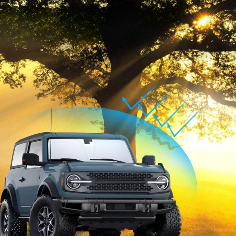 Käytettävä Aurinkosuoja Tuulilasille — Yhteensopiva 2 ja 4 Ovelle