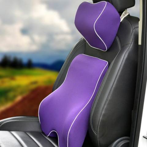 Lendenwirbel- und Kopfstützenkissen aus Memory Foam - Komfort Und Entlastung Für Den Rücken