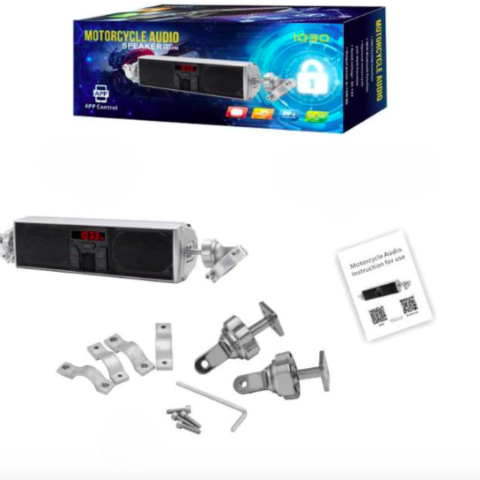 Cassa Audio Moto Con Support Per Manubrio — Ideale Per I Vostri Spostamenti In Musica
