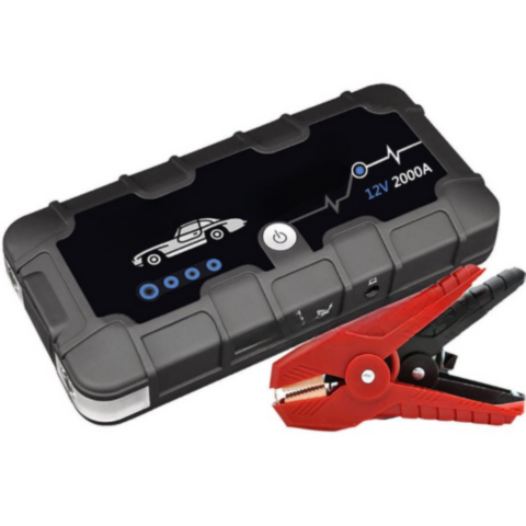 Starter de baterie 12V 2000A — Încărcare rapidă și utilizare multiplă