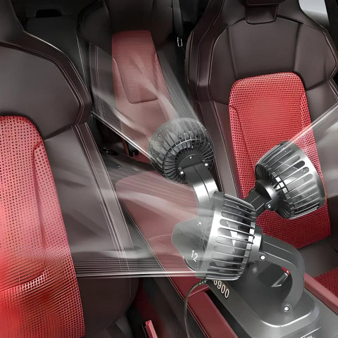 Mini Ventilator mit Dreifachkopf – Optimale Frische im Auto