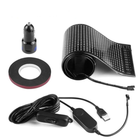 LED-bilskärm – Anpassad text och mönster