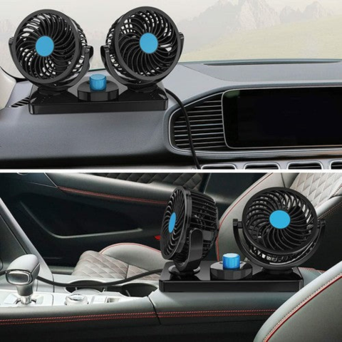 Dvojitý ventilátor do auta — Ideální léto i zima
