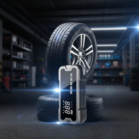 Arrancador de Auto Portátil — Multifuncional con Compresor