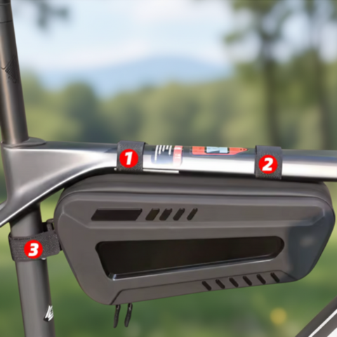 Bolsa de manillar rígida impermeable — Almacenamiento práctico para bicicleta