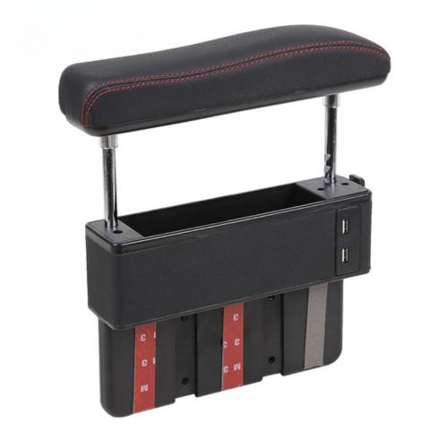 Bracciolo Universale per Auto — Comfort Regolabile con Porta USB Integrata