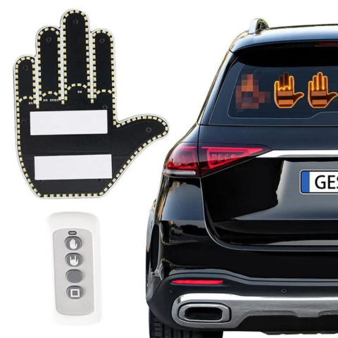 תאורת LED עם שלט עבור חלון אחורי — מחוות והודעות מוארות
