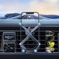 Suporte Telefone Carro Grelha de Ventilação – Rotação 360° & Bloqueio Automático 