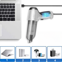 Aspirador Portátil Sem Fios para Carro – Poderoso, Leve & Recarregável por USB 