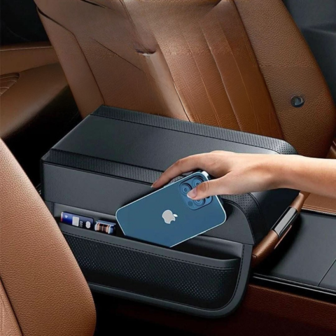 Apoio de Braço para Carro com Armazenamento – Conforto e Organização 