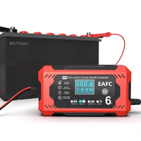 Carregador de Bateria de Carro Inteligente 12V/24V - Ecrã LCD & Proteção Automática 