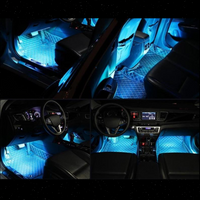 Lâmpada de Ambiente LED para Carro – Design Interior Estilizado 