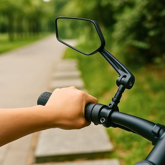 自転車用ミラー — 安全性とパノラマ視界 