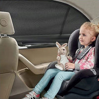Protetor Solar Universal Extensível Para Janelas Laterais de Carro 
