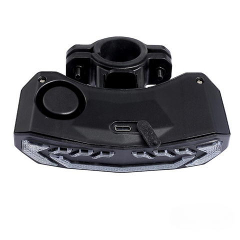 Lampă spate multifuncțională pentru biciclete - semnalizare, frână și alarmă