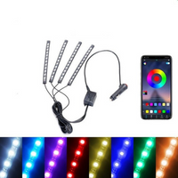 Kit LED de Ambiente para Carro – Luzes Multicoloridas Reativas ao Som 