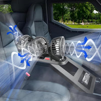 Mini Ventilador de Três Cabeças – Frescura Óptima no Carro 
