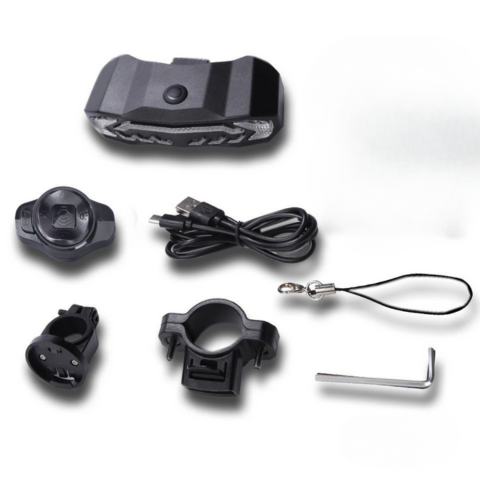 Lampă spate multifuncțională pentru biciclete - semnalizare, frână și alarmă