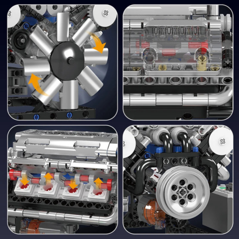 Kit de construcción de motores — experiencia lúdica y educativa 