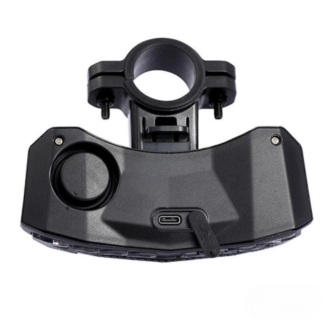 Lampă spate multifuncțională pentru biciclete - semnalizare, frână și alarmă