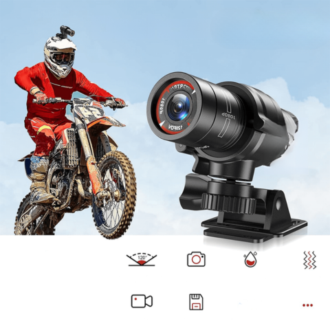 Wasserdichte Kamera für Lenker und Helm – Ideal für Radfahren und Motorradfahren 