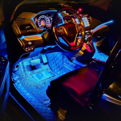 Fitas LED Interiores Para Carro – Controlo Remoto e Instalação Fácil 