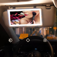 Espelho LED De Para-Sol Para Carro – Iluminação Ajustável E Recarregável 