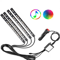 Kit LED de Ambiente para Carro – Luzes Multicoloridas Reativas ao Som 