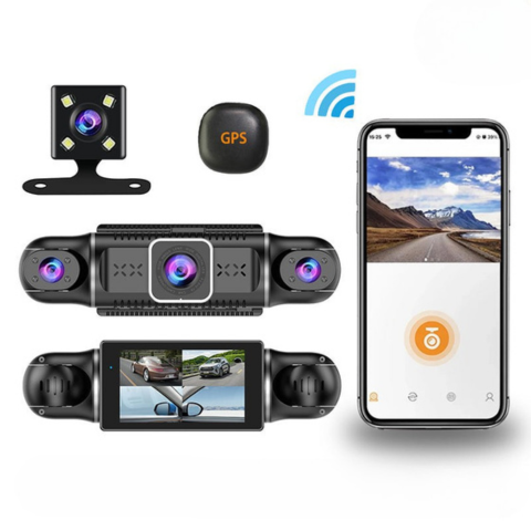 Dashcam 4-Kanal-Kamera - Wifi & GPS integriert