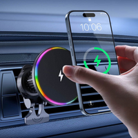Suporte de Telefone para Carro – Carregamento Sem Fios e Iluminação LED 