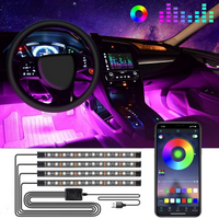 Kit LED de Ambiente para Carro – Luzes Multicoloridas Reativas ao Som 