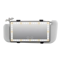 Espelho LED De Para-Sol Para Carro – Iluminação Ajustável E Recarregável 
