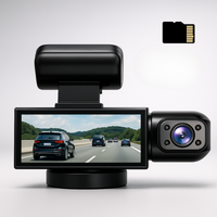 Dashcam Dupla Full HD para Carro - Visão Noturna + Câmera Interior 