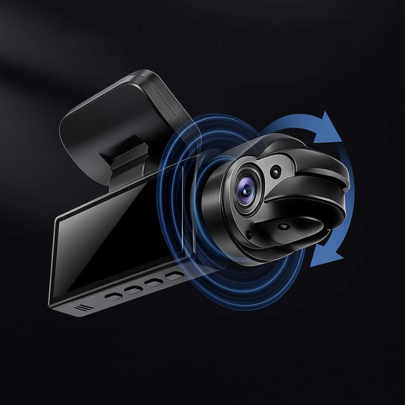 Dashcam Dobbelt Full HD Bil - Nattesyn + Indvendig Kamera 