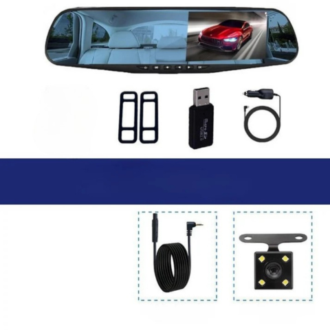 Câmara de Segurança do Carro – Vista Frontal Traseira de Alta Definição 