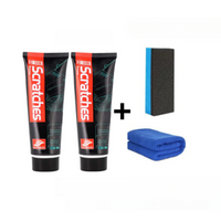 Kit de Remoção de Riscos para Carro – Creme Renovador de Pintura + Esponja Aplicadora 