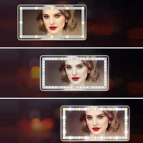 Led auton meikkipeili - kompakti muotoilu ja säädettävä valo