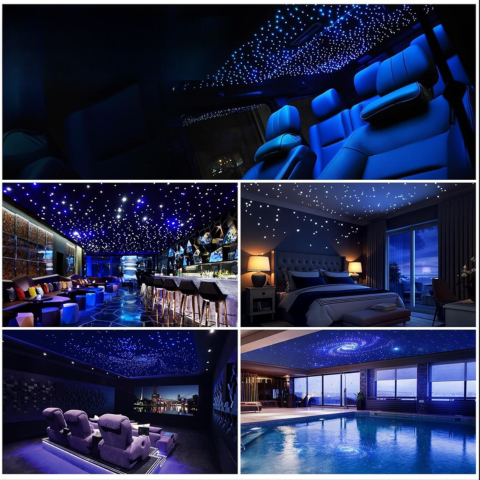 Glasfaser-Beleuchtungsset für den Sternenhimmel - Einzigartige Lichtstimmung & Lichteffekt