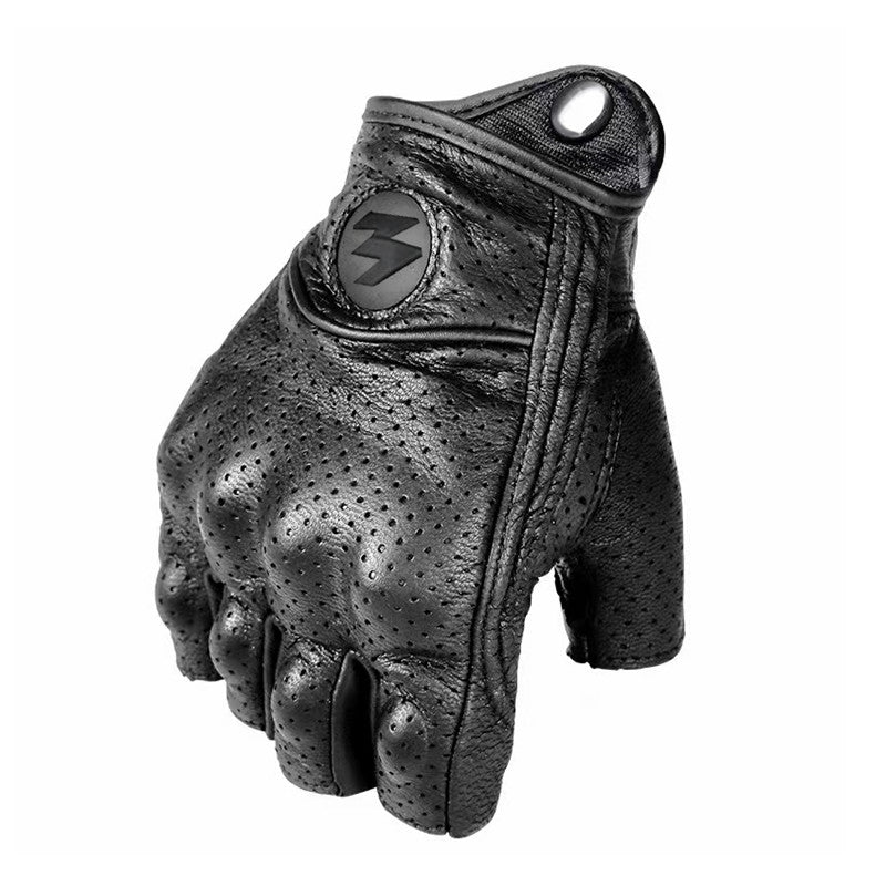 Guantes de cuero de medio dedo