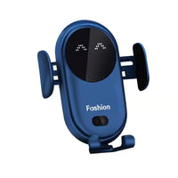 Carregador Sem Fios para Carro com Suporte para Telefone – Fixação Automática e Rápida 