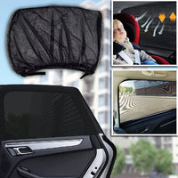 Protetor Solar Universal Extensível Para Janelas Laterais de Carro 