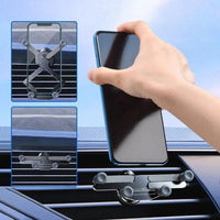 Suporte Telefone Carro Grelha de Ventilação – Rotação 360° & Bloqueio Automático 