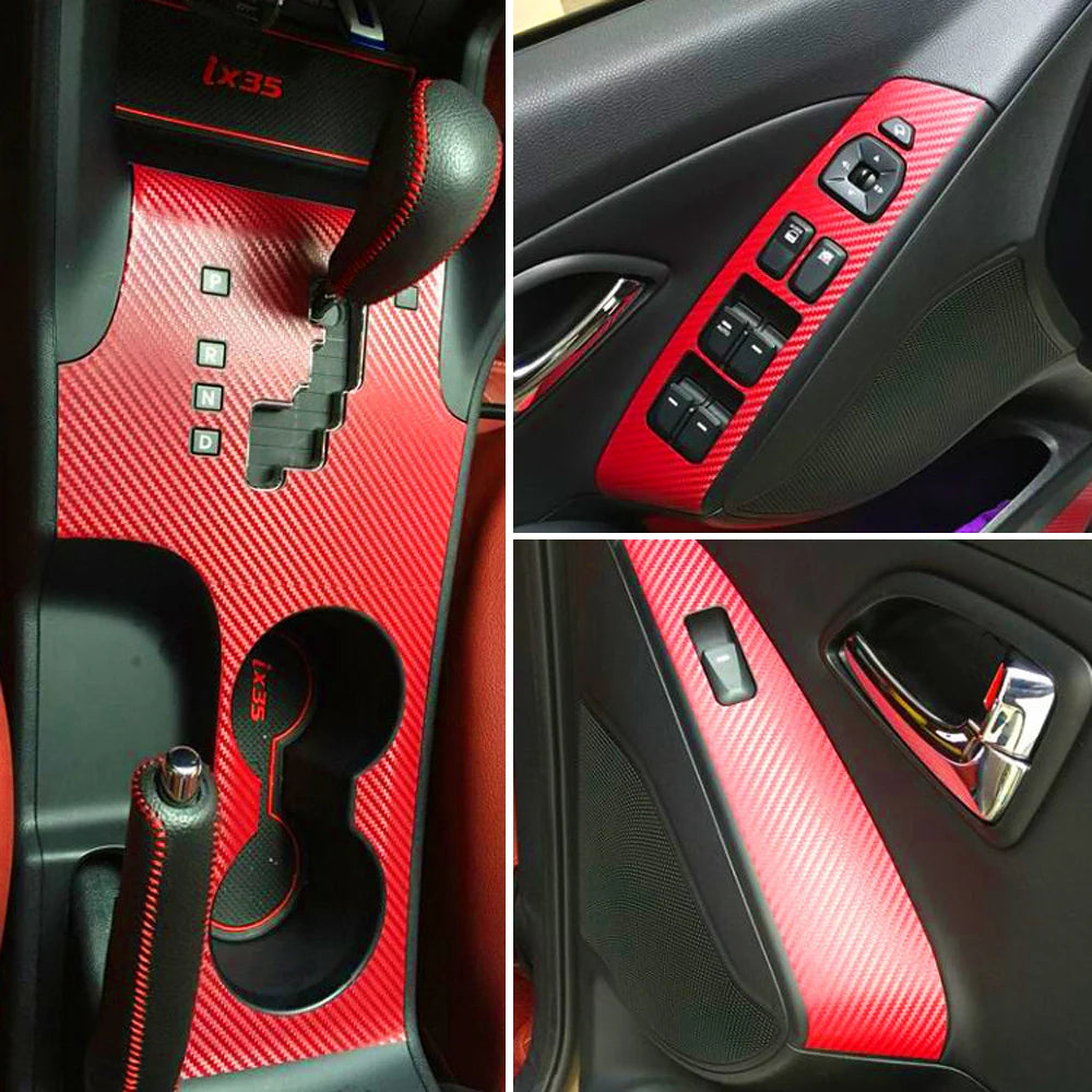 ヒュンダイ ix35 (2010-2017) 用カーボンファイバー ステッカー — スポーツスタイルと保護 