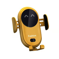 Carregador Sem Fios para Carro com Suporte para Telefone – Fixação Automática e Rápida 