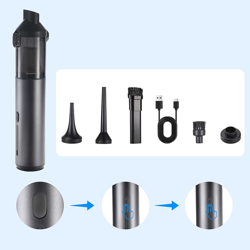 Leistungsstarker Akku-Autosauger - Schnelle Reinigung und praktische Anwendung