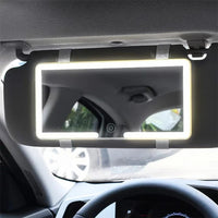 Espelho de Carro com Iluminação LED – Níveis de Brilho Ajustáveis 
