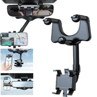 Suporte de Telefone Retrovisor – Ângulo Ajustável e Fixação Estável 